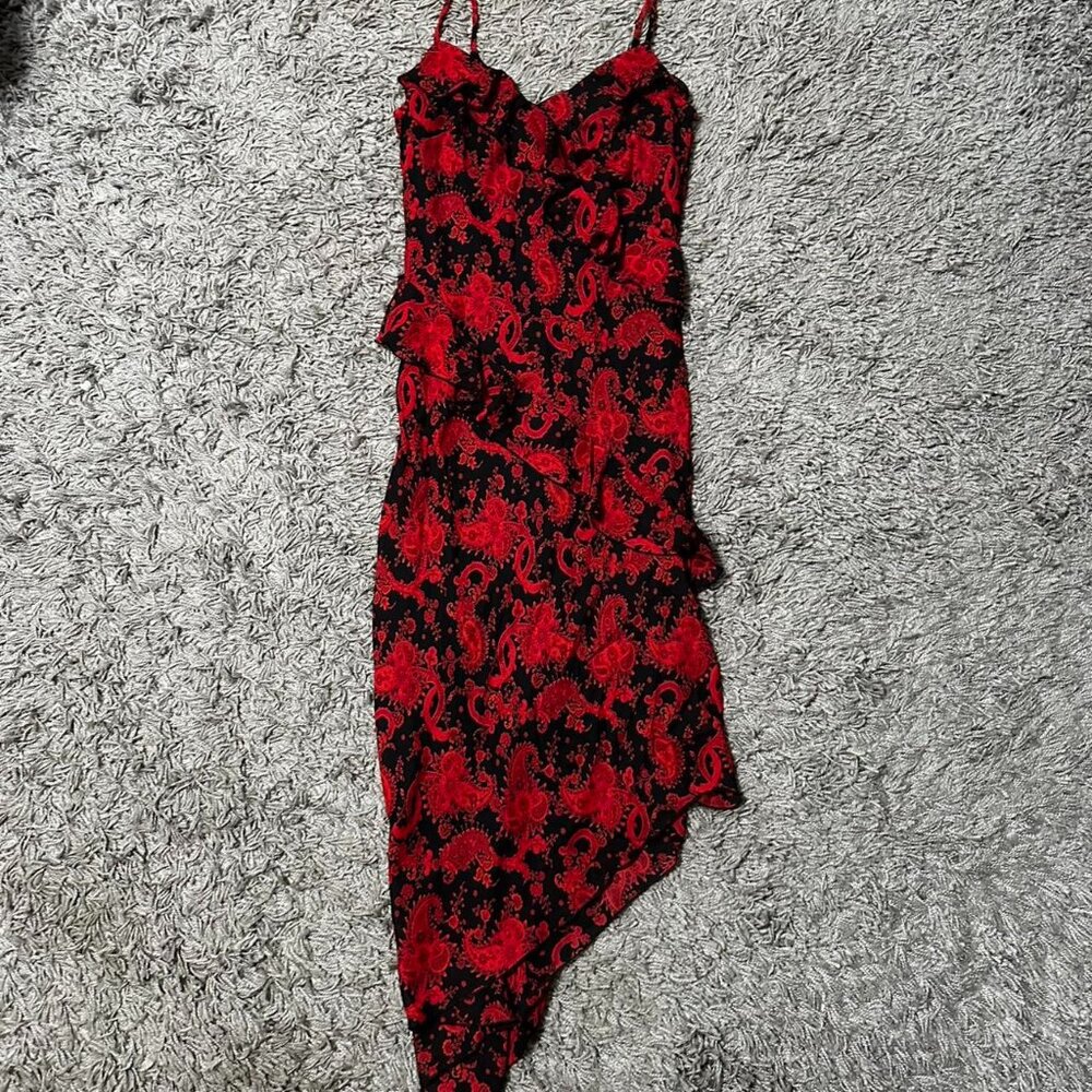 90s  Vintage La Belle Asymmetrical  Fairy Core WhimsyGoth Dress Size 9